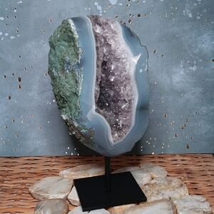 Awesome Amethyst + Agate On Stand